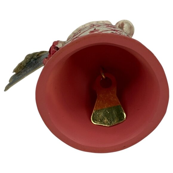 2004 Jim Shore Heartwood Creek Santa Toile Red Bell Figurine 5" Wreath Ornament - Picture 9 of 12